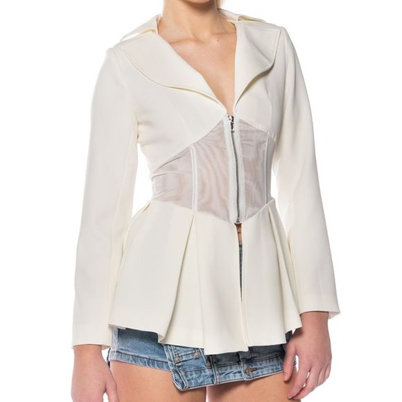 Mila Corseted Peplum Blazer - Picture 1 of 3